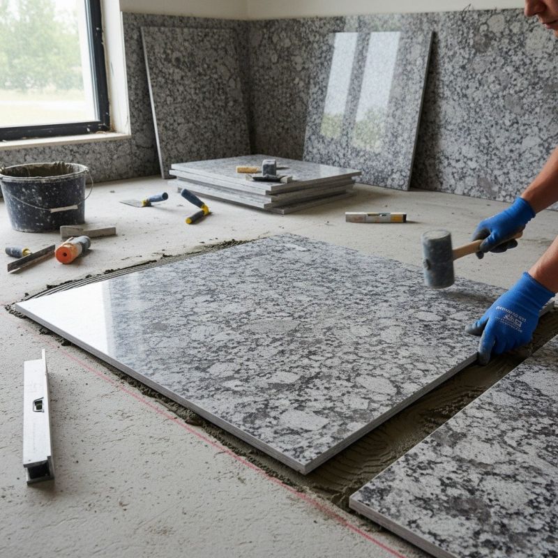 Granite Floor Installation detail