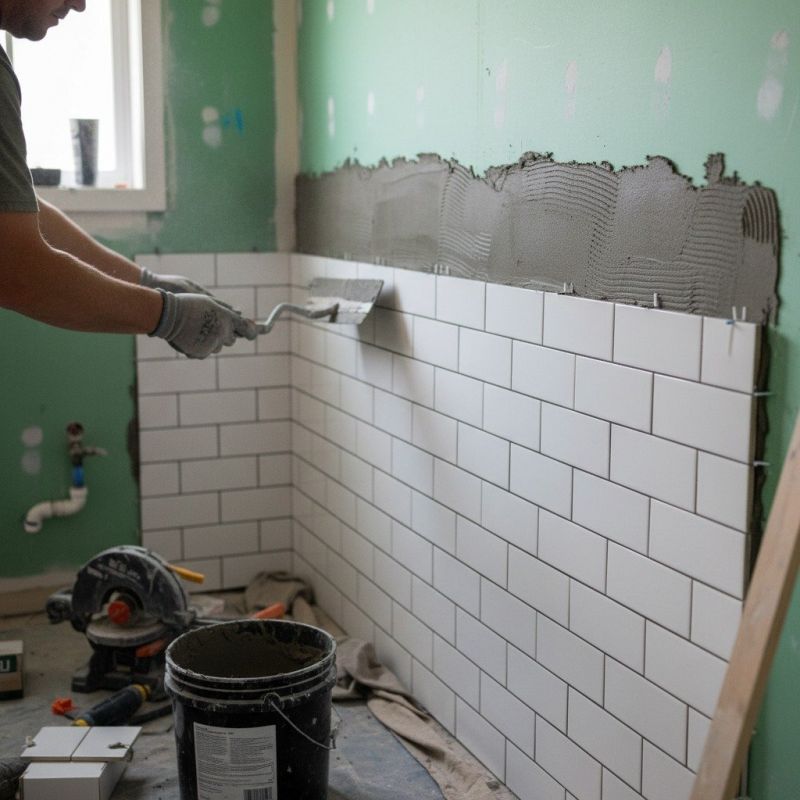 Tin Wall Tile Installation